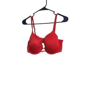 Savage X Fenty Womens Sz 38D‎ Red Padded Bra  NEW